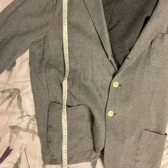 Massimo Dutti Grey Knit Blazer Jacket 48R Soft Tailored Casual - Picture 11 of 11